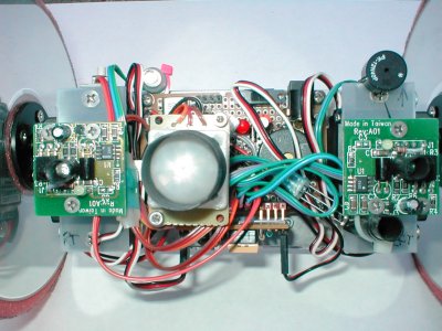 Rollie front view showing heat sensor