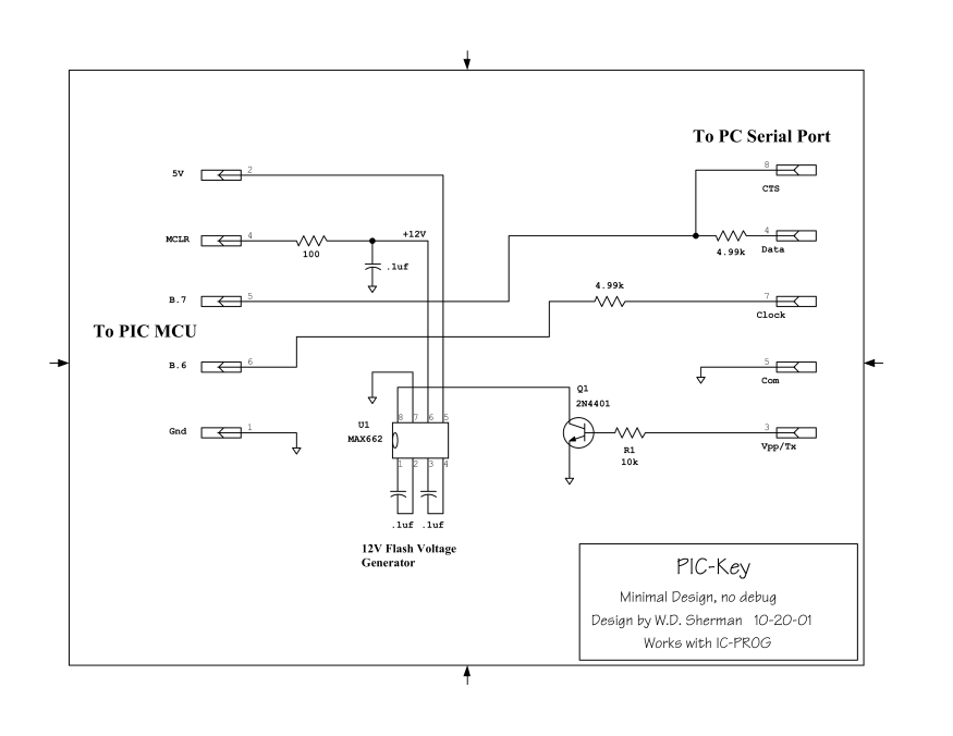 Schematic of PIC-KEY without debug