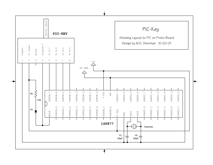 Schematic of PIC-KEY on Proto-board